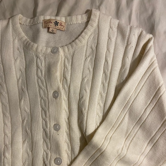 Turtle Bay Button Cable Knit Cardigan Sweater | L - Picture 2 of 3
